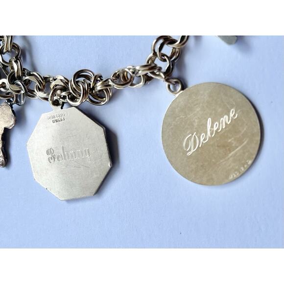 1960s Vintage 10K & 12K Gold Plated 8-Charm Bracelet Robert E Lee HS Dallas, TX - Picture 9 of 13